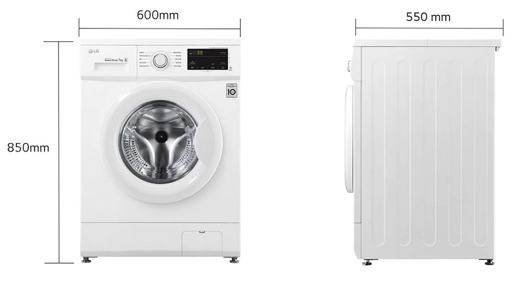 قیمت ماشین لباسشویی ال جی 7 کیلویی 2j3